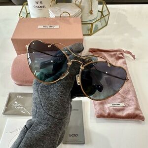 Miu Miu Gold Butterfly Metal sunglasses